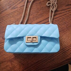 Small Crossbody adjustable strap drop skyblue